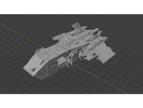draugr pattern tempestus avem gunship epic epic30k epic40k 40k armageddon scale space marine 3d print model - Mito3D