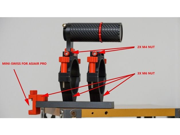 İsviçre vücut destek zwo asi2600mc profesyonel fotografik lens asi2600 asi 3D print model - Mito3D