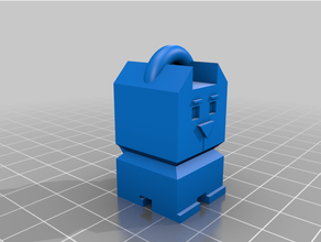 cali dog keychain 3d print model - Mito3D