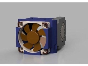 0006 Hyperwürfel ngen Kopf Klemme 40mm Ventilator evo 3d print model - Mito3D