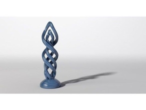 corrugated spiral trophy award decor decoration music ornament 3d print model - Mito3D