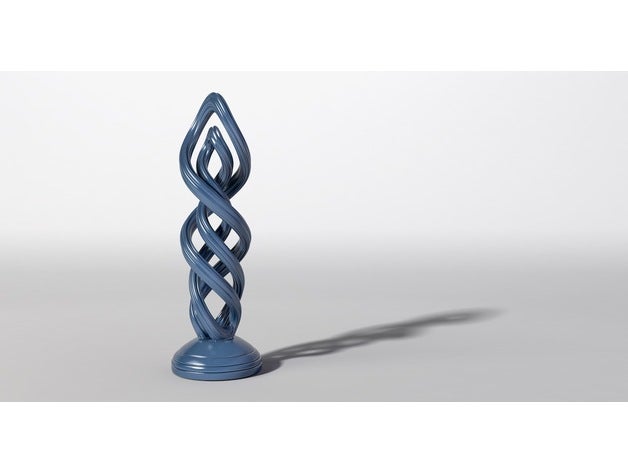 corrugated spiral trophy award decor decoration music ornament 3D print model - Mito3D