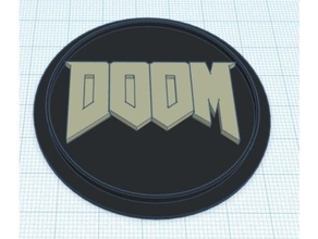 doom modular logo insert 3d print model - Mito3D