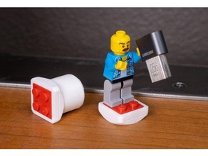 2x2 panchina cane Lego mattone adattatore bucato scrivania keithstestgarage compatibile banco wudd 3d print model - Mito3D