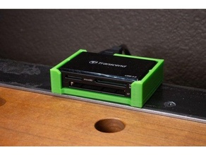 trascender cf tarjeta lector magnético alojamiento agujereado escritorio cable administración cámara compacto destello keithstestgarage memoria oficina 3d print model - Mito3D