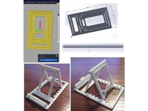 faltbar iPad Telefon Stand Größe Anerkennung Karte 3d print model - Mito3D