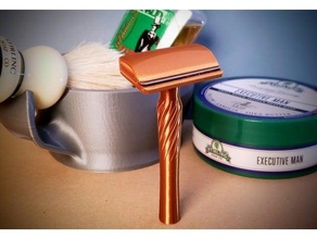 shaving se safety razor lather brush blade handle bowl wet 3d print model - Mito3D