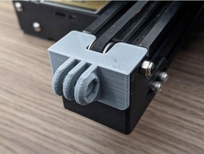 ender 3 pro rail cover mount base 3d printer parts axis camera creality gopro modular 3d print model - Mito3D