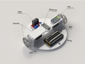 Bluetooth robot mobile app comando applicazione arduino hc05 l298 l298n motore robotica 3d print model - Mito3D