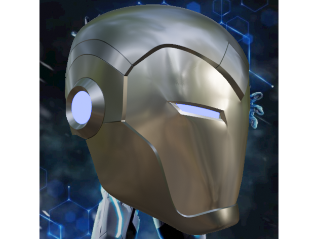 iron man superior helmet cosplay marvel props 3D print model - Mito3D
