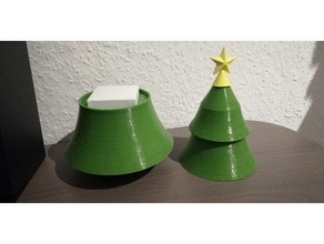 simplified christmas tree gift box girlfriend pine 3d print model - Mito3D