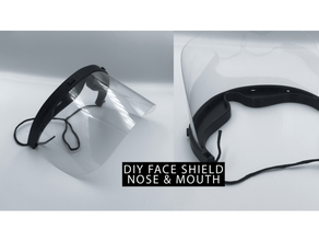 diy face shield nose & mouth 3d print model - Mito3D