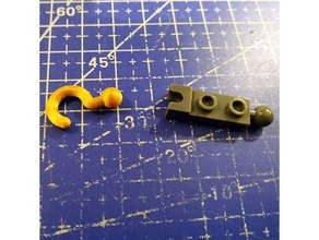 Lego gancho bola remolque pelota construcción juguetes compatible remplacement partes remolcar juguete 3d print model - Mito3D