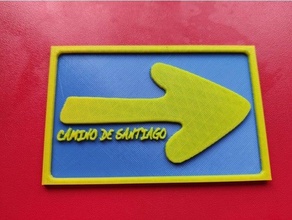 flecha camino santiago logo 3d print model - Mito3D