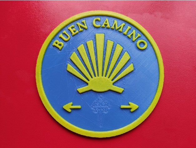 yarım kubbe del Camino Santiago kabuk logo 3D print model - Mito3D