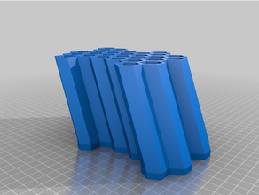 modular vertical panal copico marcador estante soporte 3d sistemas envase copics marcadores escritorio organizador hexágono hexagonal 3d print model - Mito3D