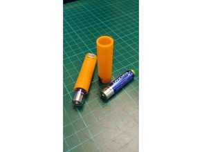 aaa aa battery adapter batteries holder 3d print model - Mito3D