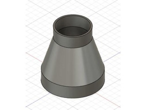 tpt125 polvere adattatore 100mm tubo flessibile tritone utensili 3d print model - Mito3D