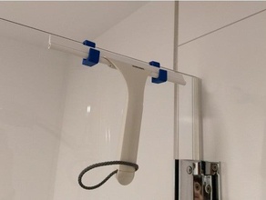 shower wiper squeegee scraper holder hook 8mm holder shower shower accessories shower hook squeegee squeegeehanger squeegee holder wiper 3d print model - Mito3D