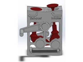 single underhead cam camshaft engine engineeringproject mechanical mechanicalengineering mechanism valve 3d print model - Mito3D