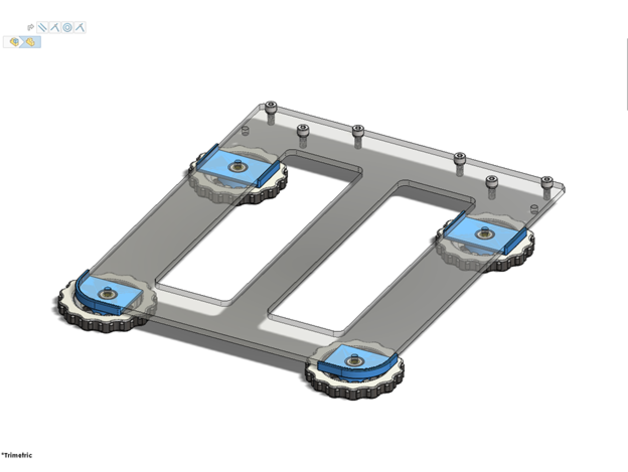 ender 5 ender 5 pro bed leveling locks bed bed leveling ender 5 profile 3D print model - Mito3D