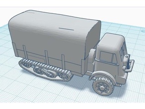Bedford ql bren half track Britanique militaire excentrique camion 3d print model - Mito3D