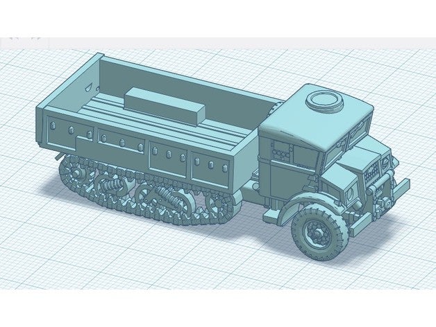 cmp c60l half track diosa militar bicho raro prototipo 3D print model - Mito3D