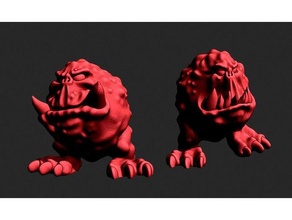 orc pet hoppers 40k alien boing goblin monster squig warhammer 3d print model - Mito3D