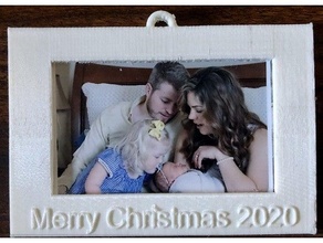 christmas picture frame ornament 3d print model - Mito3D