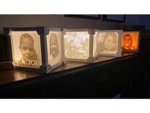 customisable lithophane light box frame lithopane stand 3d print model - Mito3D