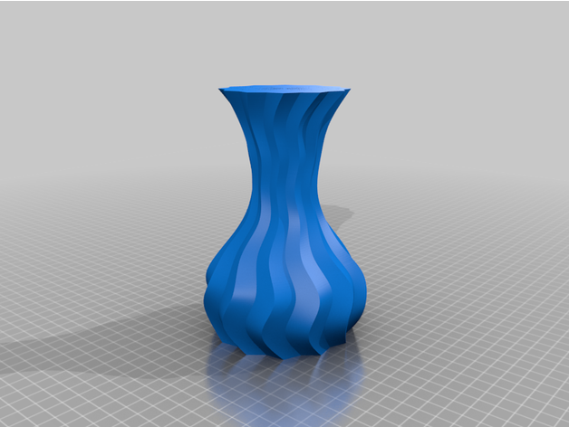 bükülmüş vazo çift altıgen 3D print model - Mito3D