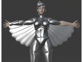 Silverhawks corazón acero dibujos animados personaje hembra ciencia ficción 3d print model - Mito3D
