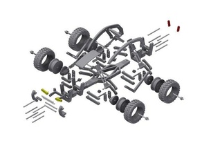carpa esferográfica carro caneta brinquedo 3d print model - Mito3D