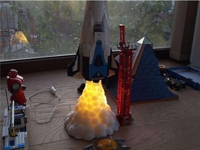 Supervisión cohete lámpara 3d print model - Mito3D
