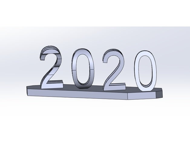 2020 yıl logo rus 3D print model - Mito3D