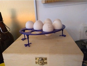 chicken egg stand small eggs 33mm diameter holes 3d print model - Mito3D