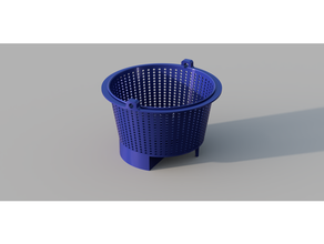 pool skimmer basket v2 korb replacement parts 3d print model - Mito3D