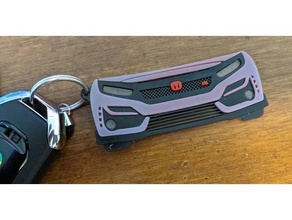 Honda tip anahtar Zincir civic ctr fk8 anahtarlık 3d print model - Mito3D