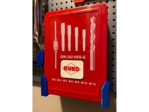 custom holder ruko steel cases biltema pegboard tool 3d print model - Mito3D