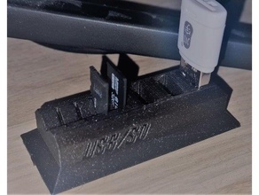 USB sd carta titolare supporto 3d print model - Mito3D
