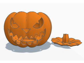 Halloween zucca spaventoso 3d print model - Mito3D