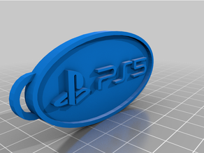 playstation 5 keychain video games 3d print model - Mito3D