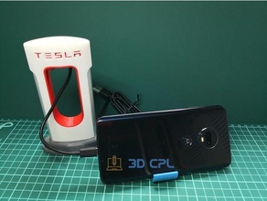 Tesla supercharger phone usb c carregador Iphone Smartphone USB 3d print model - Mito3D