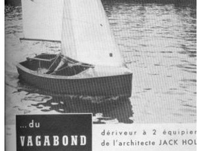 vagabondo gommone 1958 Jack helt design scala 1 barca andare in veliero 3d print model - Mito3D