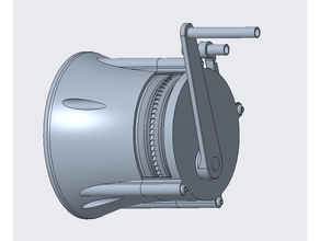 double winch crank hand handle mount tool 3d print model - Mito3D