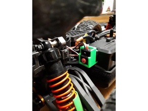 hobbywing ezrun max10 sct switch holder - team magic e5 hx rc car 3d print model - Mito3D