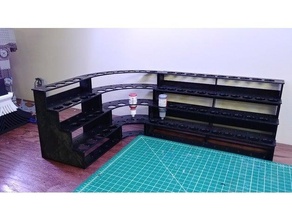 modular hobby paint rack-large straight including large printer files army painter stand miniatures model holder painting tamiya vallejo 3d print model - Mito3D
