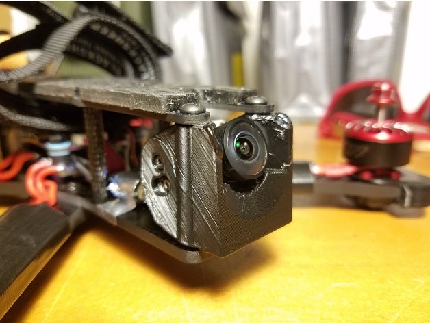 rotor émeute hd1 camera mount extended+guard 3D print model - Mito3D