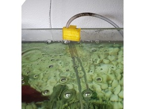 fish tank hose holder air clamp adapter 3d print model - Mito3D