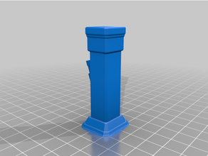 stone pillar torch led aaa battery 3d print model - Mito3D